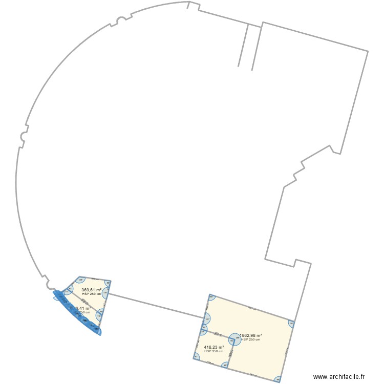 barjouville cente. Plan de 4 pièces et 2975 m2