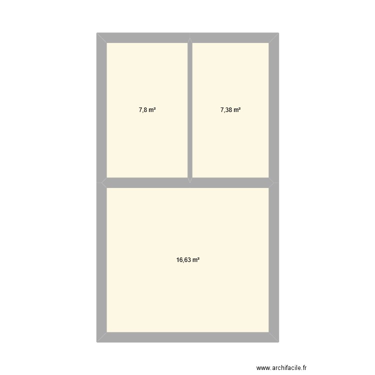 foulonnerie off. Plan de 3 pièces et 32 m2