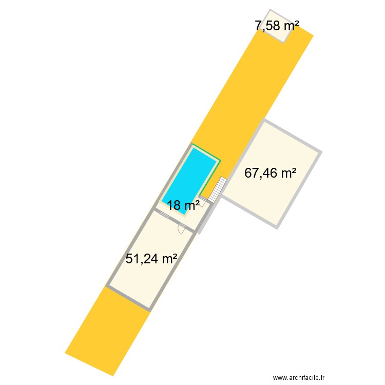 Chatillon_V1. Plan de 4 pièces et 144 m2