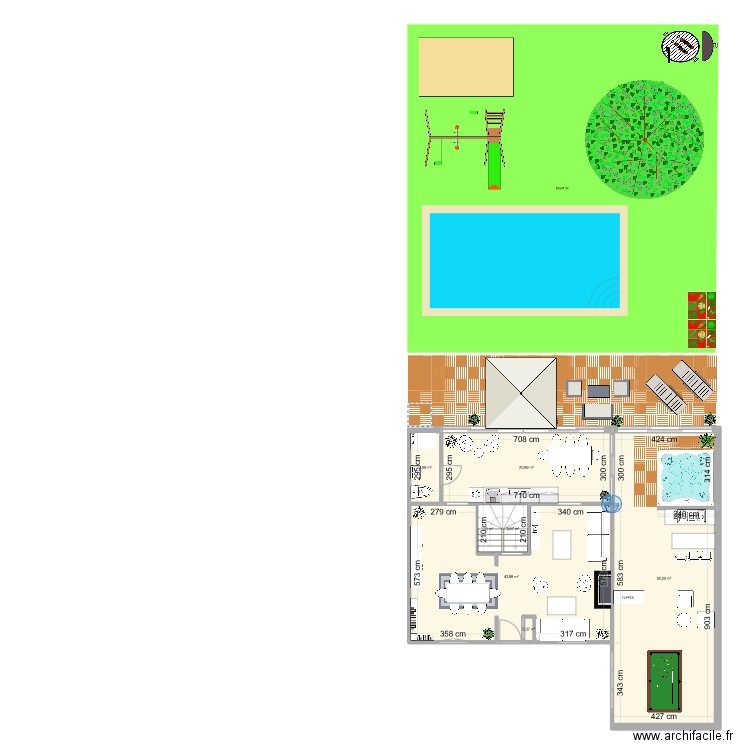 PAPIMAMI. Plan de 13 pièces et 170 m2