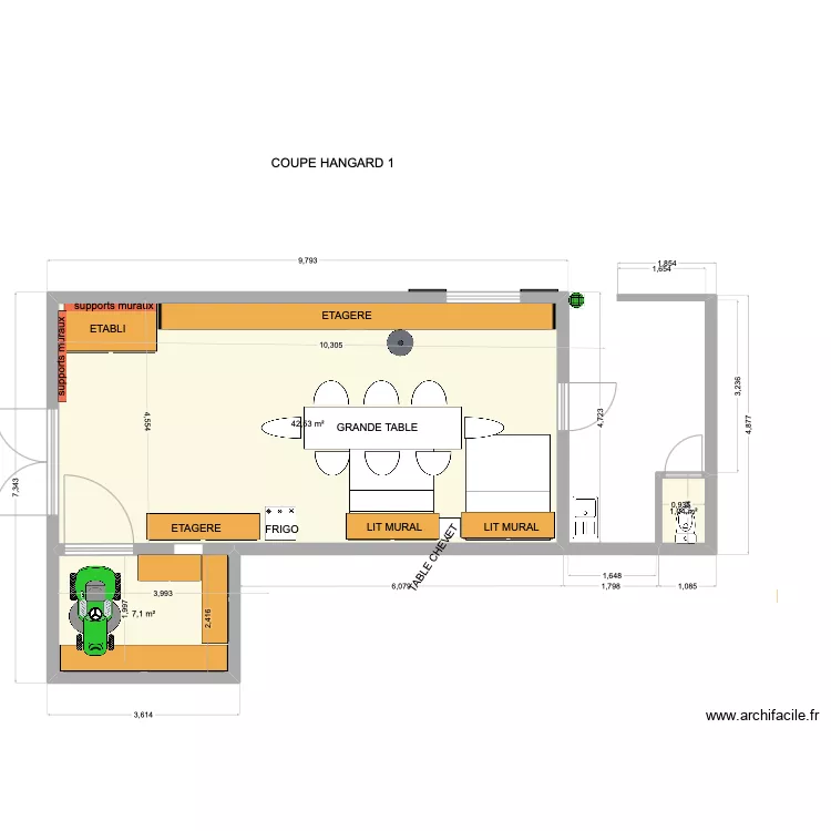  HANGARD 7. Plan de 