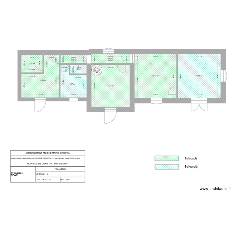 PLAN REV-SOL -1. Plan de 11 pièces et 78 m2