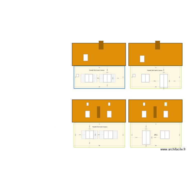 DP Façade démo. Plan de 4 pièces et 151 m2
