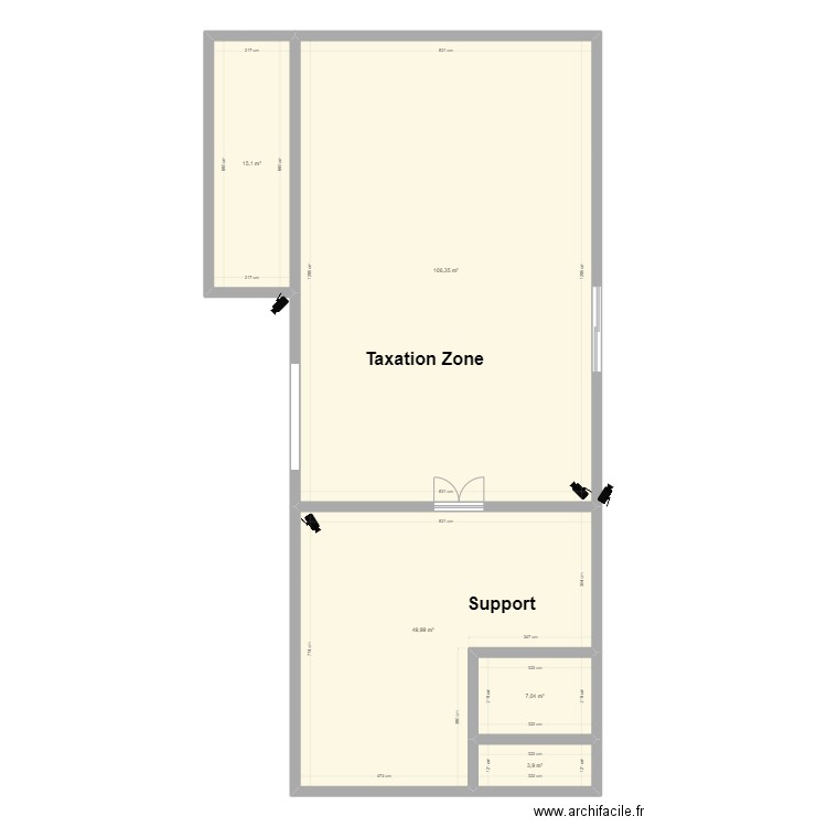 Rochefort. Plan de 5 pièces et 182 m2