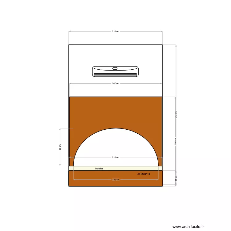 ARC COIN CHAMBRE. Plan de ARC COIN CHAMBRE. Plan de