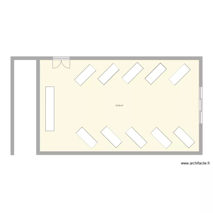 Mariage. Plan de 1  et 97 m²
