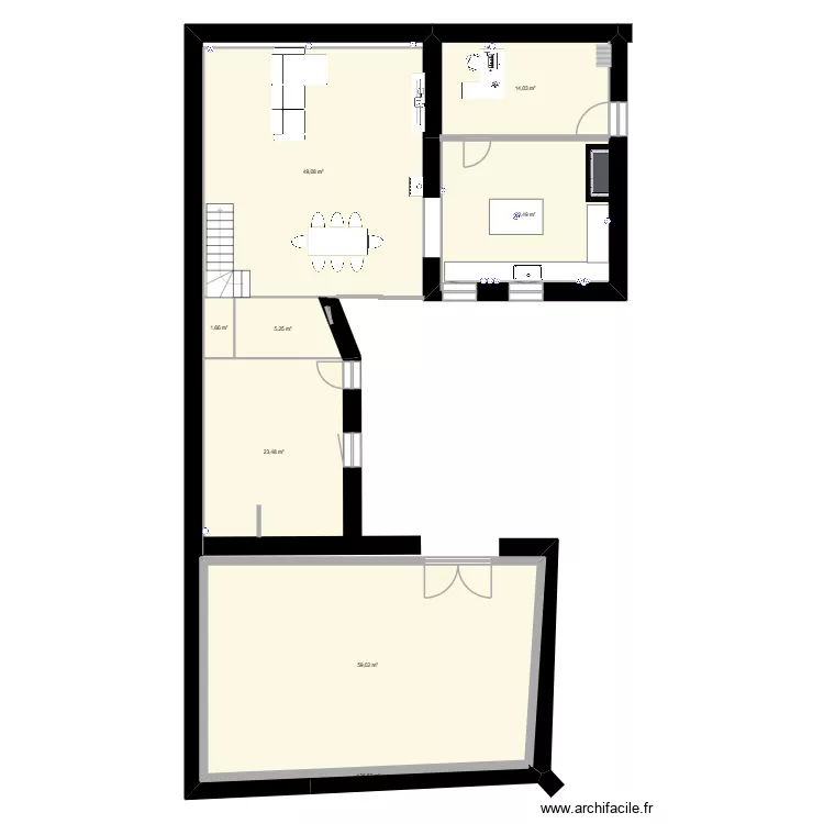maison. Plan de 8  et 176 m²