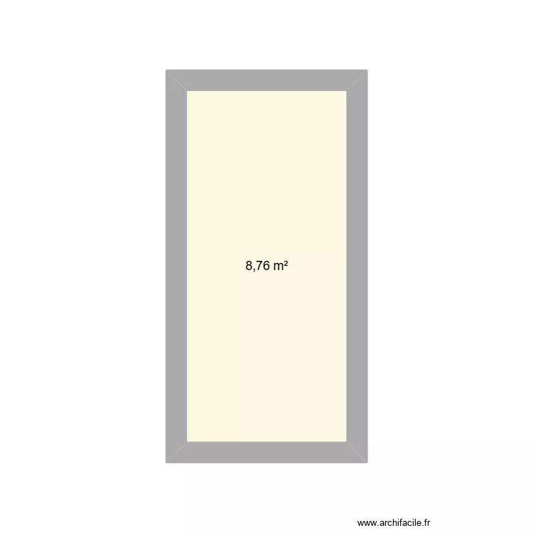 cuisine. Plan de 1  et 9 m²