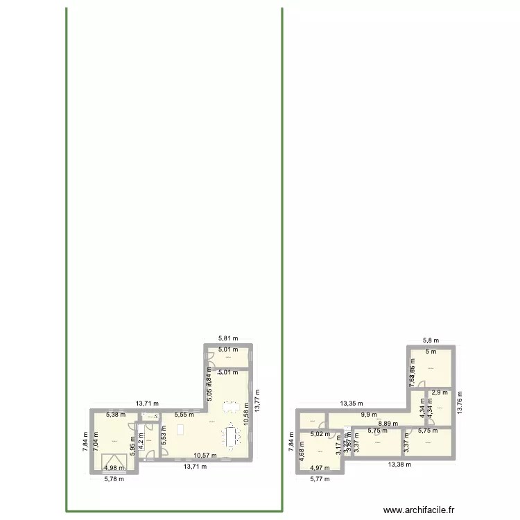 plan 1 wannebecq. Plan de 12  et 278 m²