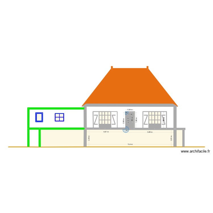 Thierry fa&ccedil;ade moulin. Plan de 0 pièce et 0 m2