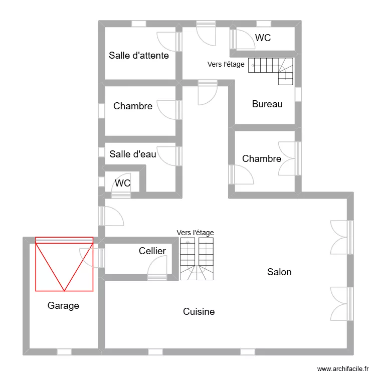 Henry_plan. Plan de 8  et 125 m²