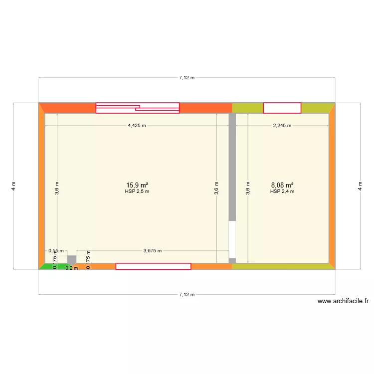 CUISINE. Plan de 2 Pièces et 24 m² CUISINE. Plan de 2 Pièces et 24 m²