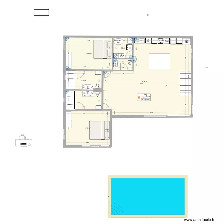 espagne2. Plan de 5 Pièces et 128 m²