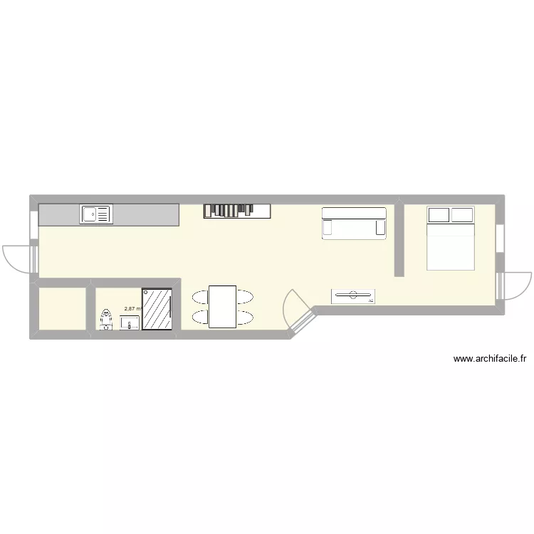 plex roche. Plan de 3 et 44 m² plex roche. Plan de 3 et 44 m²