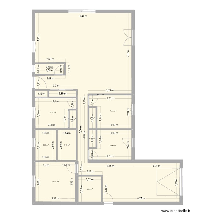 Maison Marsilly 3. Plan de 14 pièces et 146 m2