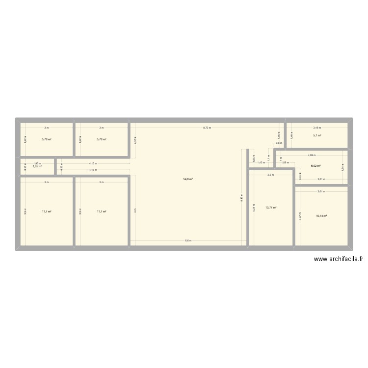 plan4. Plan de 10 pièces et 124 m2