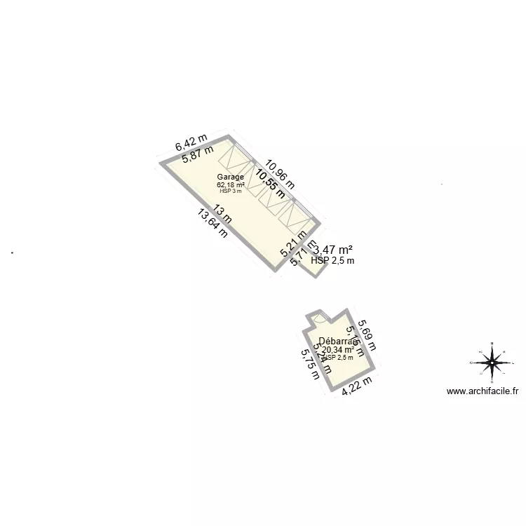 Situation avant travaux. Plan de 