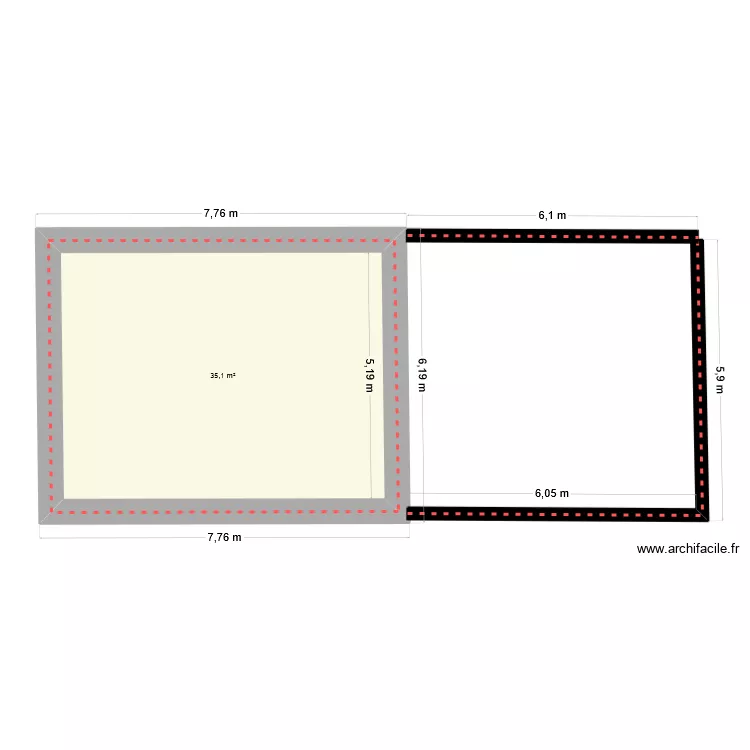 KKKKK. Plan de 1  et 35 m²