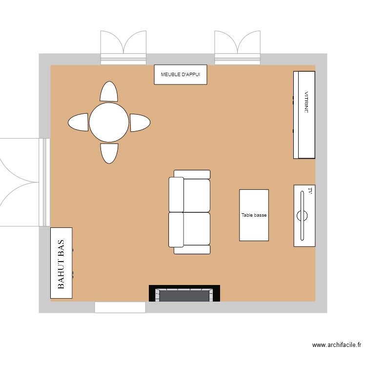 SALON SALLE A MANGER HELEINE. Plan de 0 pièce et 0 m2