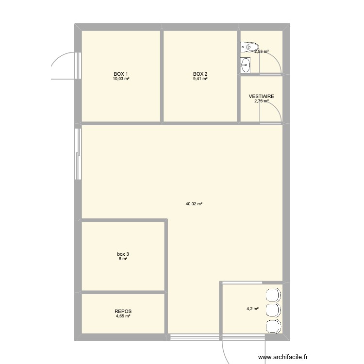 TEST CAB SAUJON. Plan de 0 pièce et 0 m2