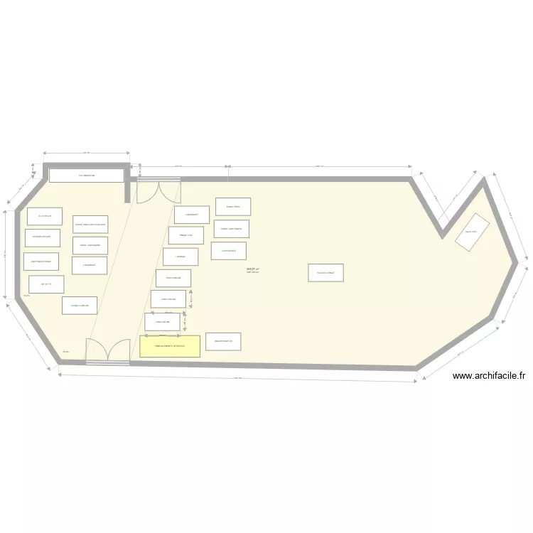 Cimeti&egrave;re de Marsas  concessions 2. Plan de 1 Pièce et 269 m²