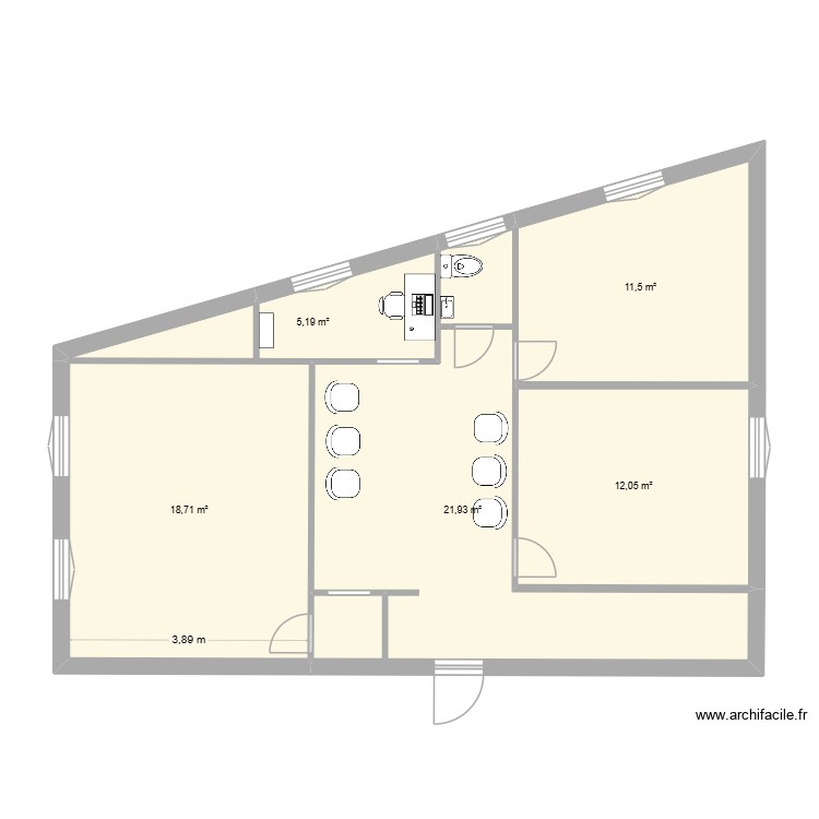BUREAUX AV ORIENT. Plan de 0 pièce et 0 m2