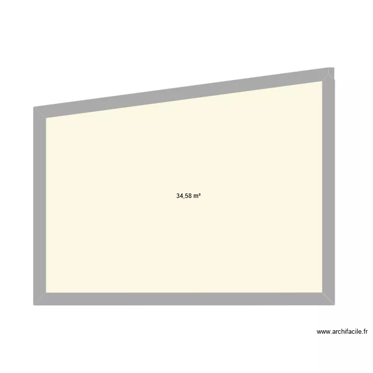 gite3. Plan de 1  et 35 m²