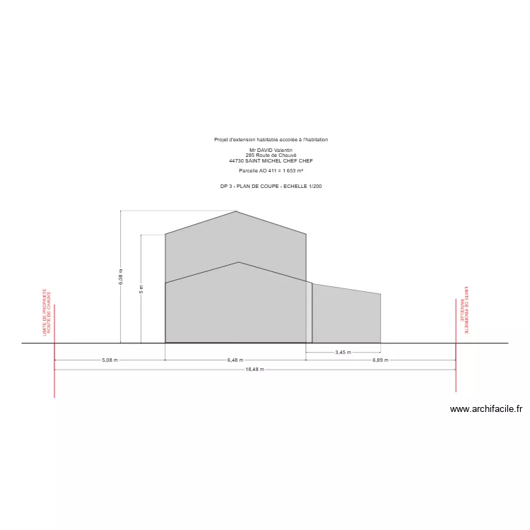 DP 3 EXTENSION. Plan de 