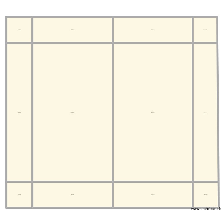test implantation. Plan de 12 pièces et 1352 m2