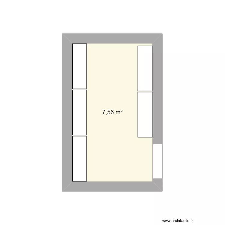 cave. Plan de 1  et 8 m²