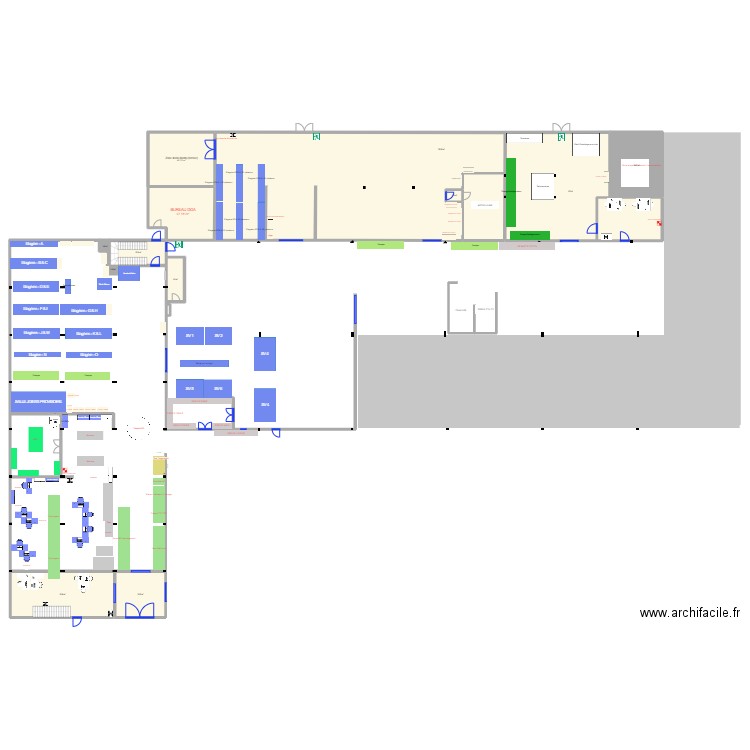 MAG CENTRAL TRANSITION. Plan de 11 pièces et 671 m2