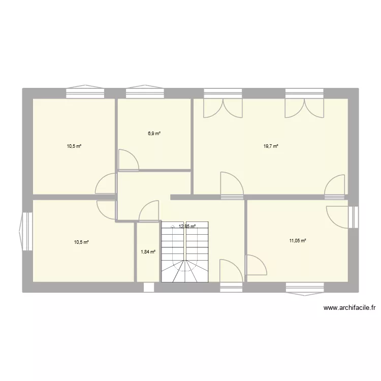 maison sth. Plan de 7  et 73 m²