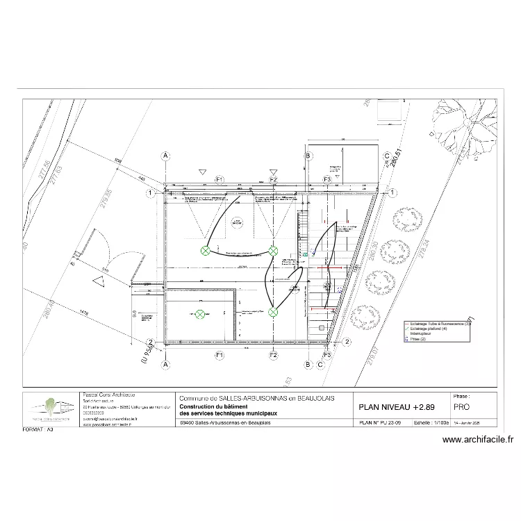 ELECTRICITE 1ER ETAGE. Plan de 