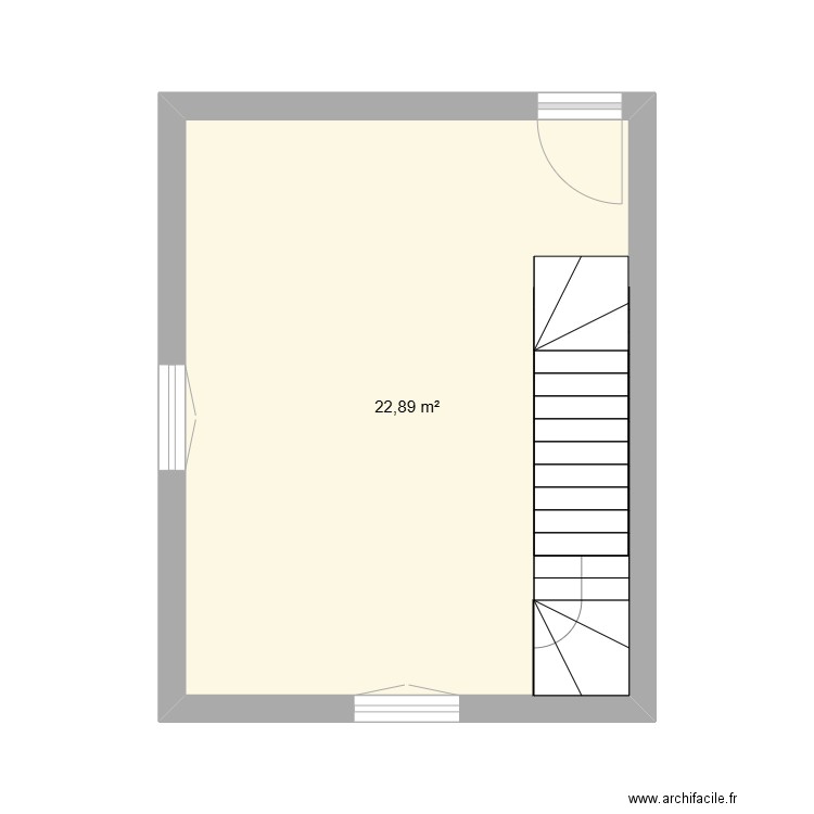 MORNANT. Plan de 1 pièce et 23 m2