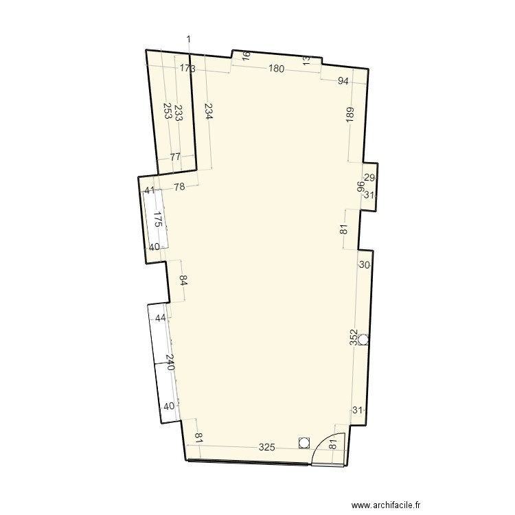 Destination épices. Plan de 1 pièce et 35 m2