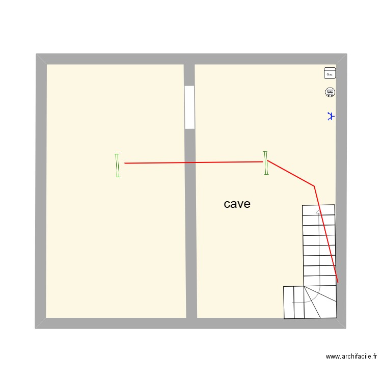chemin de Beloeil 30 cave. Plan de 1 pièce et 45 m2