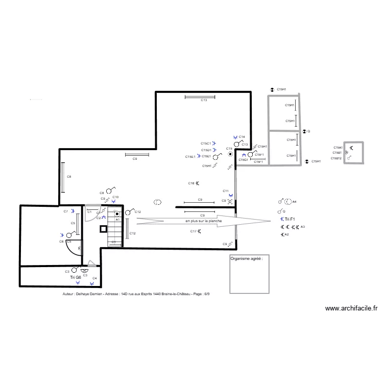 BLC Cave Garage box. Plan de 1 et 3 m² BLC Cave Garage box. Plan de 1 et 3 m²