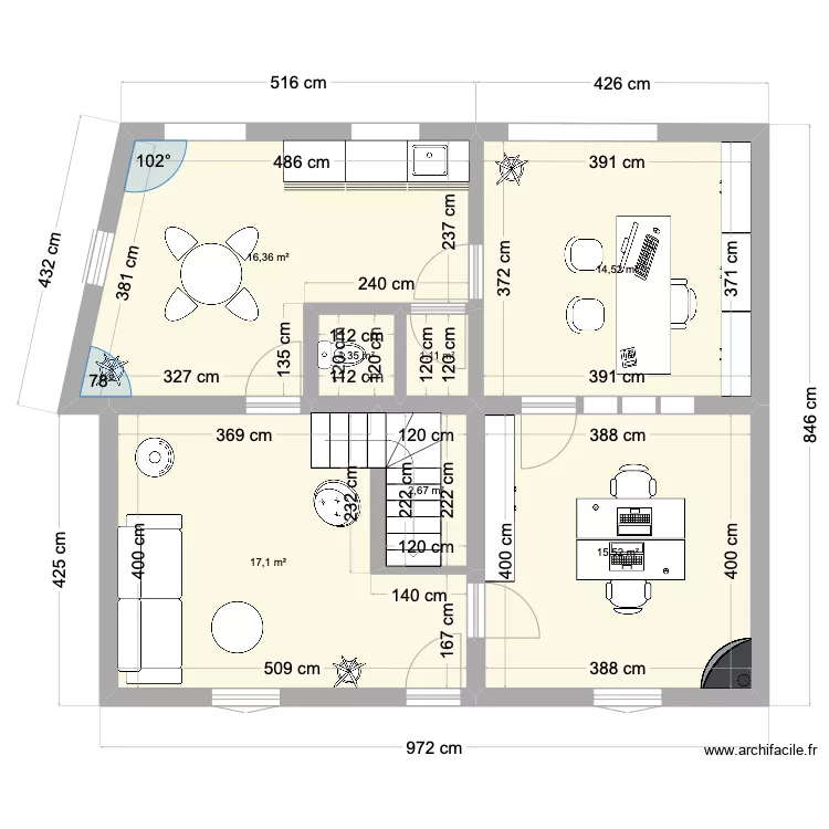 agence Av Abb&eacute; Alvitre. Plan de 