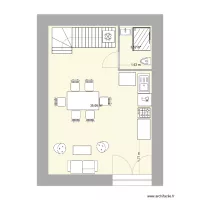 Bateau RDC pour implantation cuisine et sdb