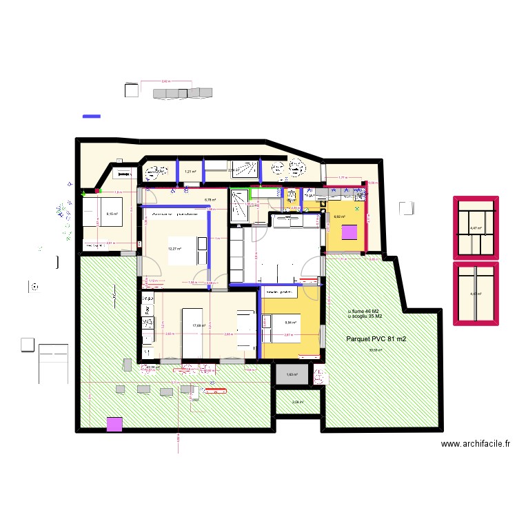 rdc gîtes on boulverse tout !. Plan de 24 pièces et 184 m2