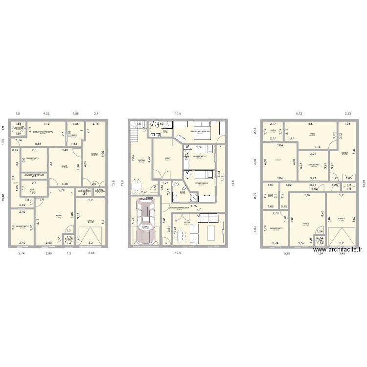 CASA ROSARIO ROCIO. Plan de 33 pièces et 373 m2