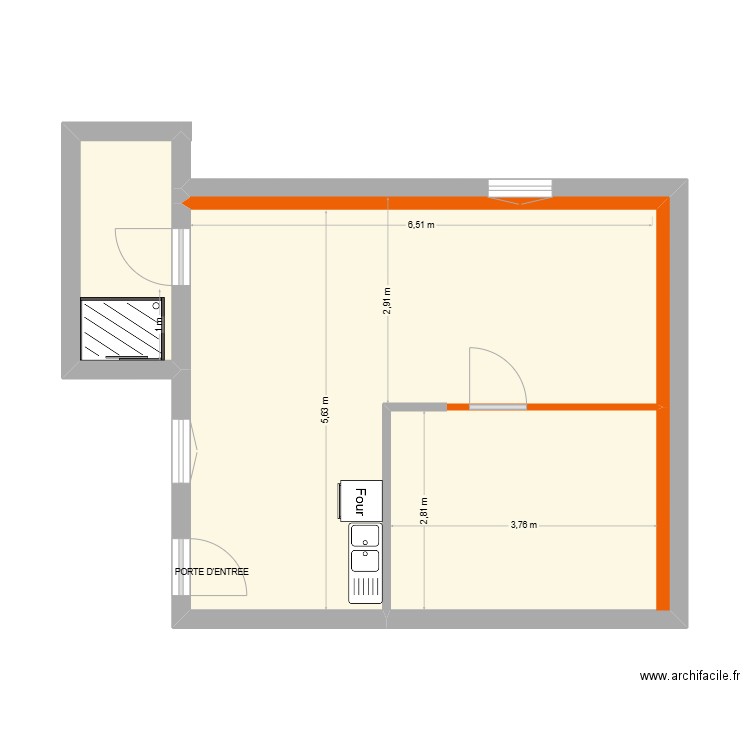 PARARD. Plan de 3 pièces et 41 m2