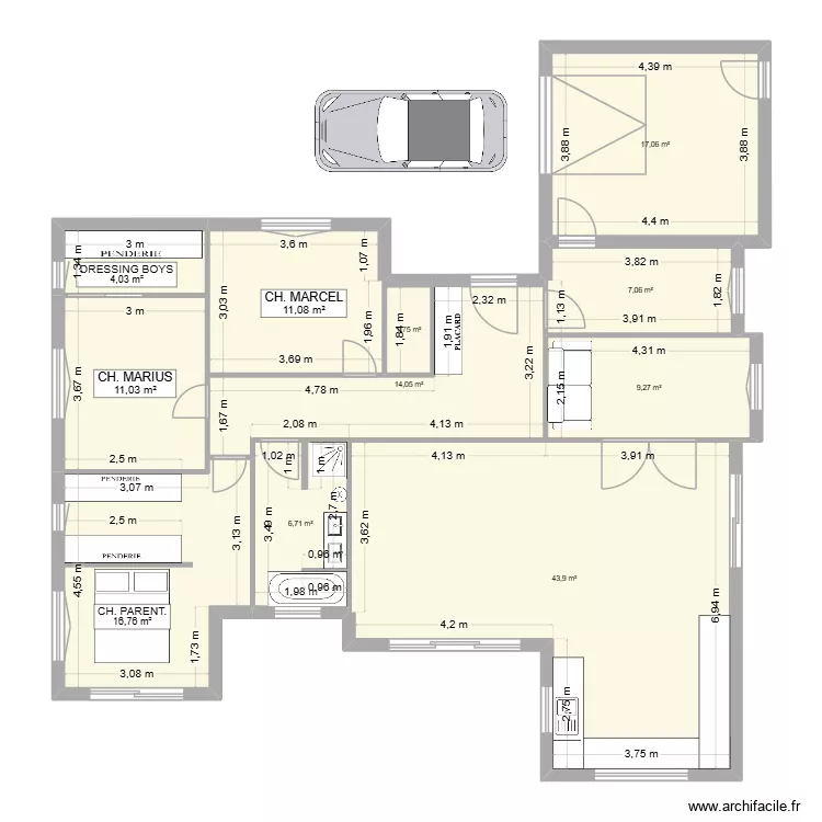 PLAN A. Plan de 11 et 143 m² PLAN A. Plan de 11 et 143 m²