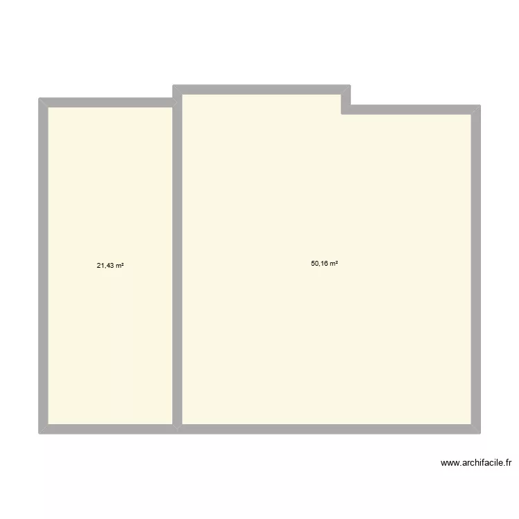 FAR. Plan de 2 Pièces et 72 m² FAR. Plan de 2 Pièces et 72 m²
