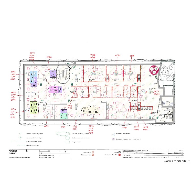 LS Flon - Option 2 Médical. Plan de 2 pièces et 389 m2