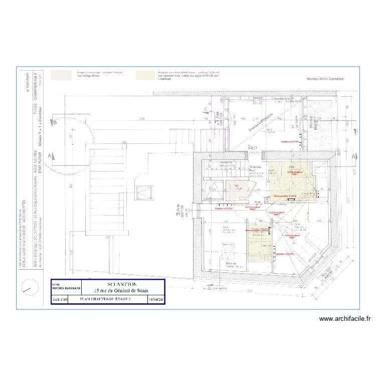 PLAN CHAUFFAGE ETAGE 2. Plan de PLAN CHAUFFAGE ETAGE 2. Plan de