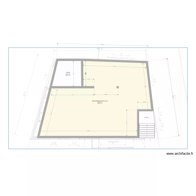 MAISON DE MERIA GROS OEUVRE. Plan de MAISON DE MERIA GROS OEUVRE. Plan de