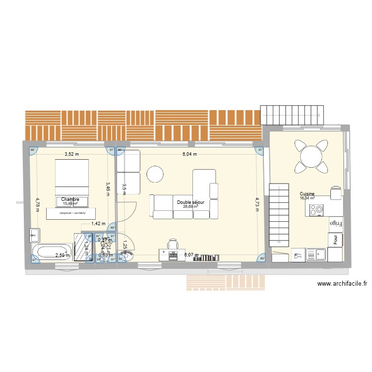 EYGLIERS - AVEC EXTENSION3. Plan de 9 pièces et 122 m2