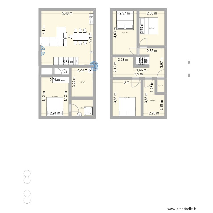 sci jolivet. Plan de 10 pièces et 109 m2