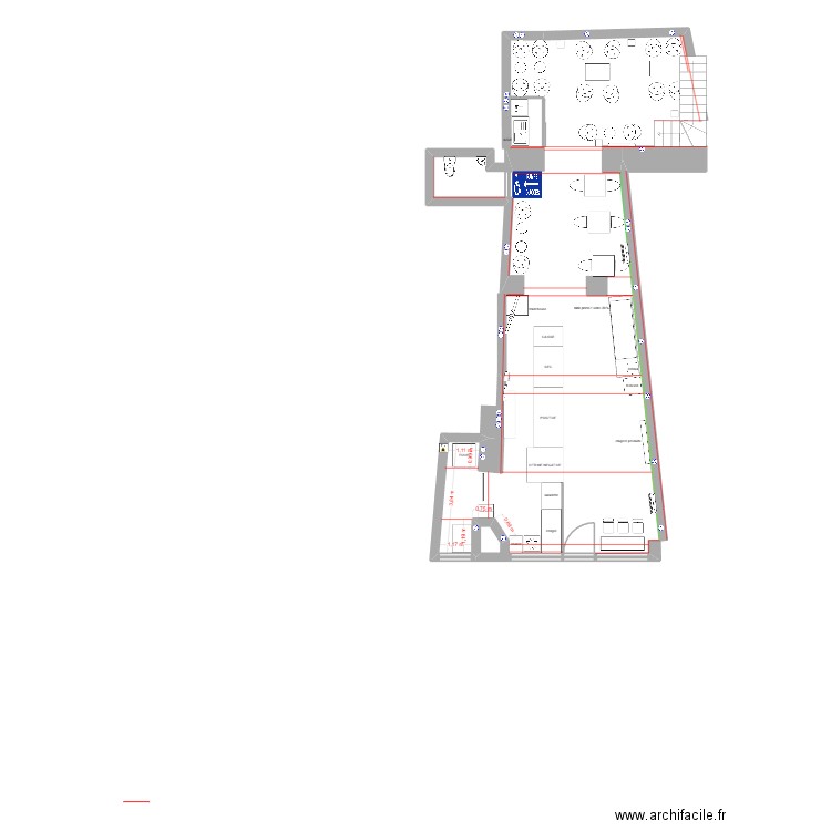Saint Jean Villemur matériels Test. Plan de 2 pièces et 19 m2